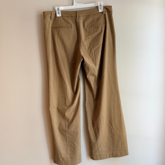 GAP Women's Tan Wide-Leg Trousers- Size 12R - Picture 4 of 9